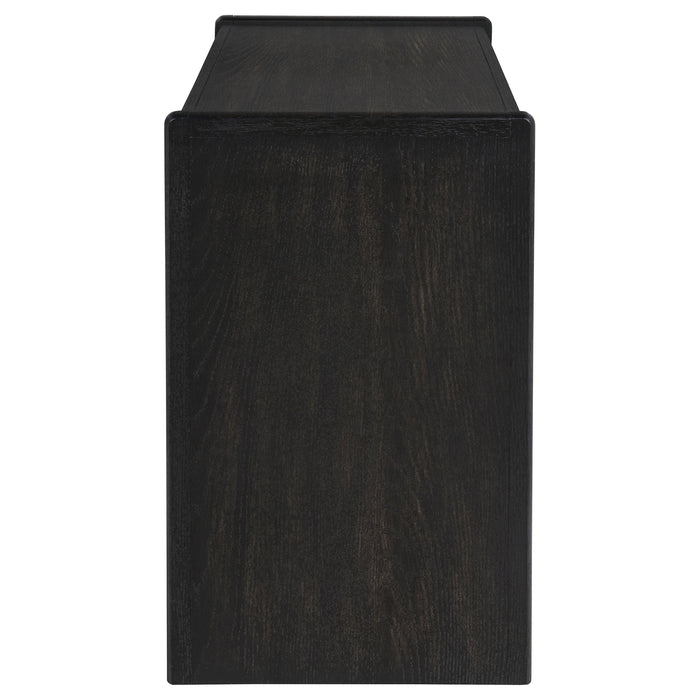 Leandro 2-drawer Home Office Writing Desk Burnished Black