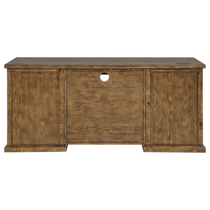 Altidore 68-inch 7-drawer Executive Home Office Desk Distressed Brown