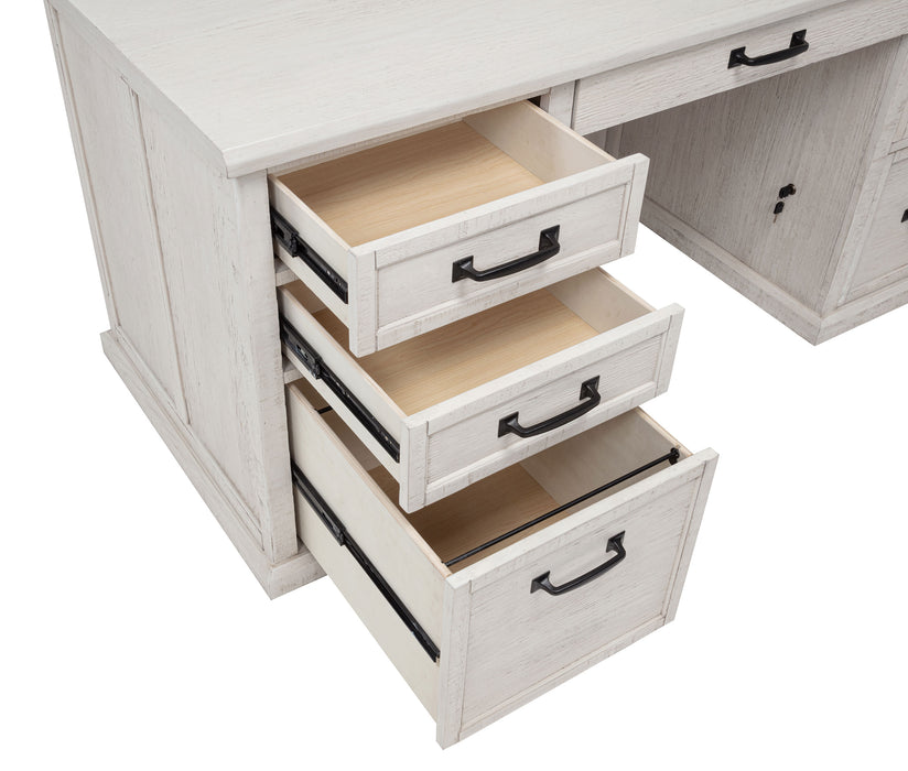 Altidore 68-inch 7-drawer Executive Home Office Desk Distressed White