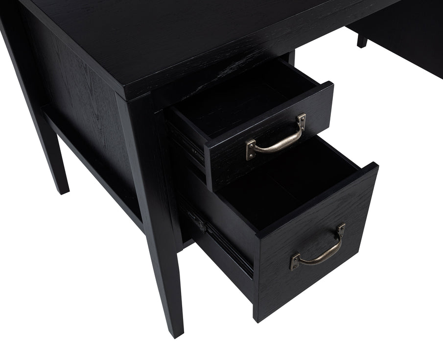 Graham 54-inch 4-drawer Double Pedestal Lift Top Computer Desk Black