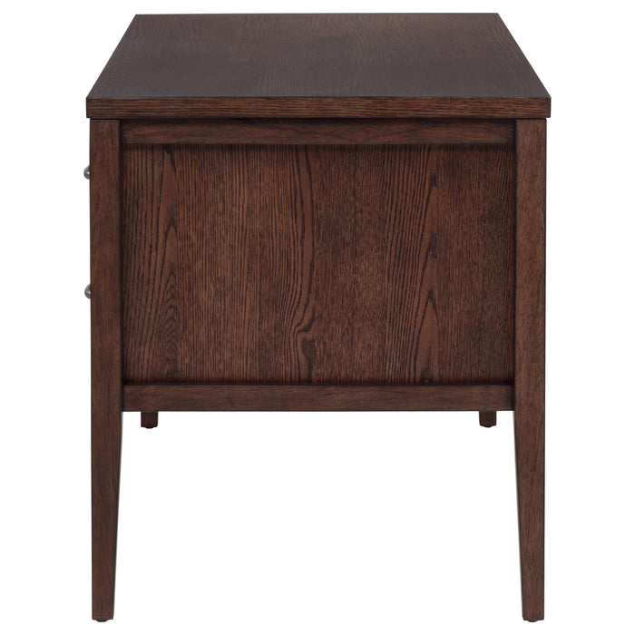 Graham 4-Drawer Lift-Top Computer Desk Walnut Brown