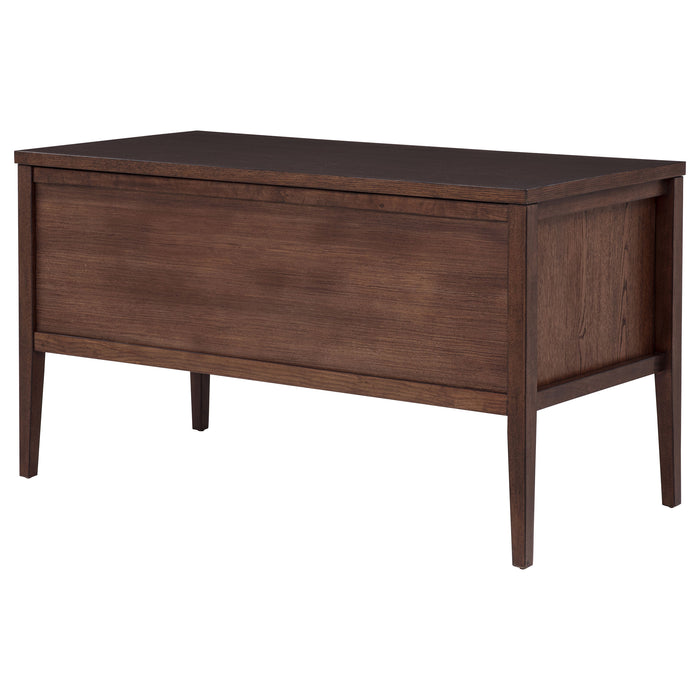 Graham 4-Drawer Lift-Top Computer Desk Walnut Brown