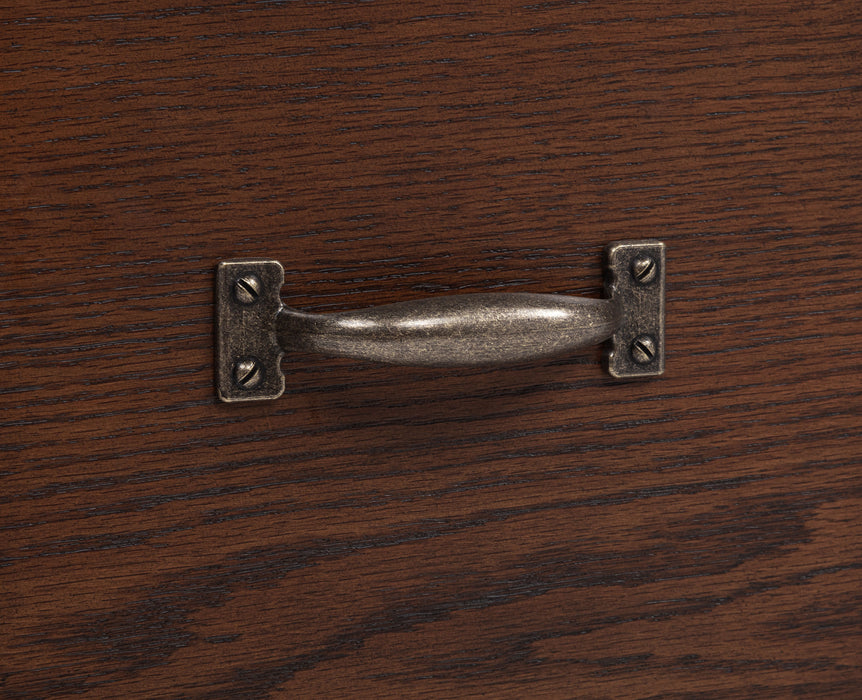 Graham 4-Drawer Lift-Top Computer Desk Walnut Brown