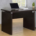 Skylar 39-inch CoasterEveryday writing desk in cappuccino engineered wood with compact rectangular design