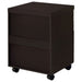 Skylar 3-drawer mobile file cabinet in cappuccino by CoasterEveryday for home office storage