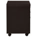 Skylar 3-drawer mobile file cabinet in cappuccino by CoasterEveryday for home office storage