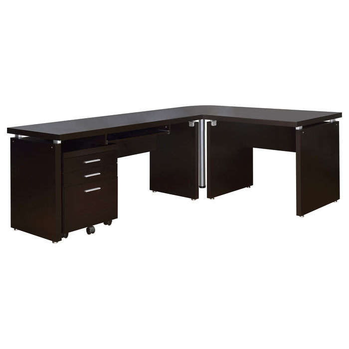Skylar cappuccino 3-drawer mobile file cabinet by CoasterEveryday for home office use