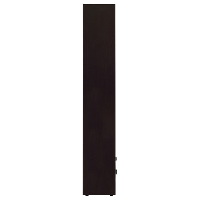 Skylar 71-inch CoasterEveryday cappuccino bookcase with four shelves and drawer