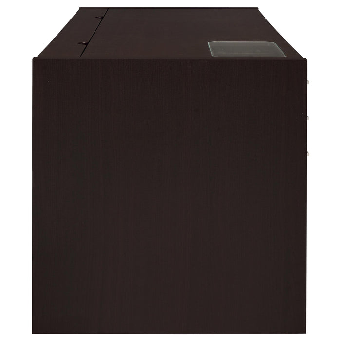 Halston 60-inch 3-drawer Office Computer Desk Cappuccino