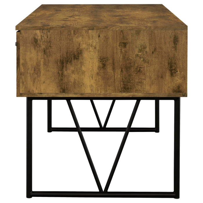 Analiese 63-inch 4-drawer Writing Desk Rustic Nutmeg