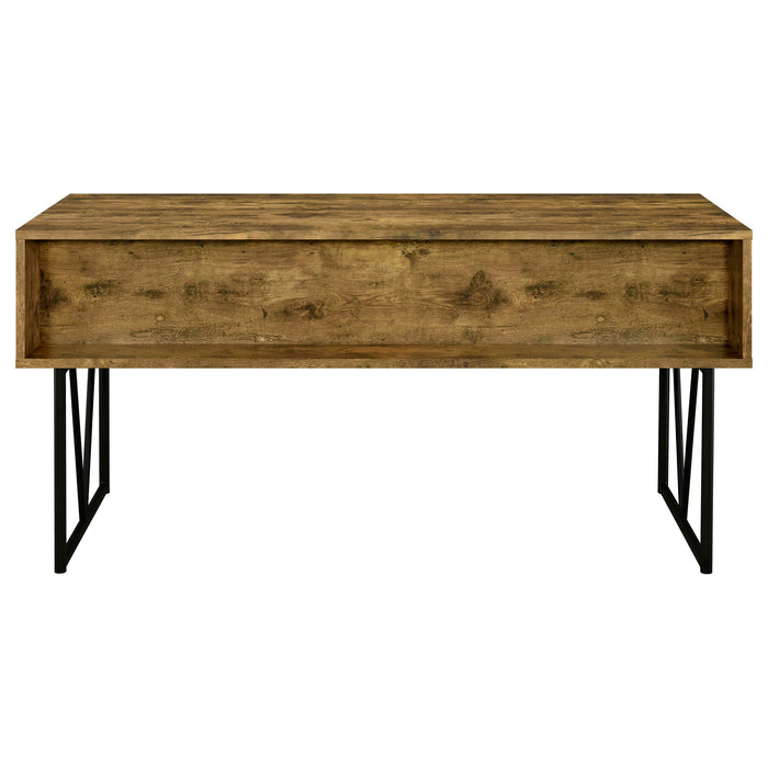 Analiese 63-inch 4-drawer Writing Desk Rustic Nutmeg
