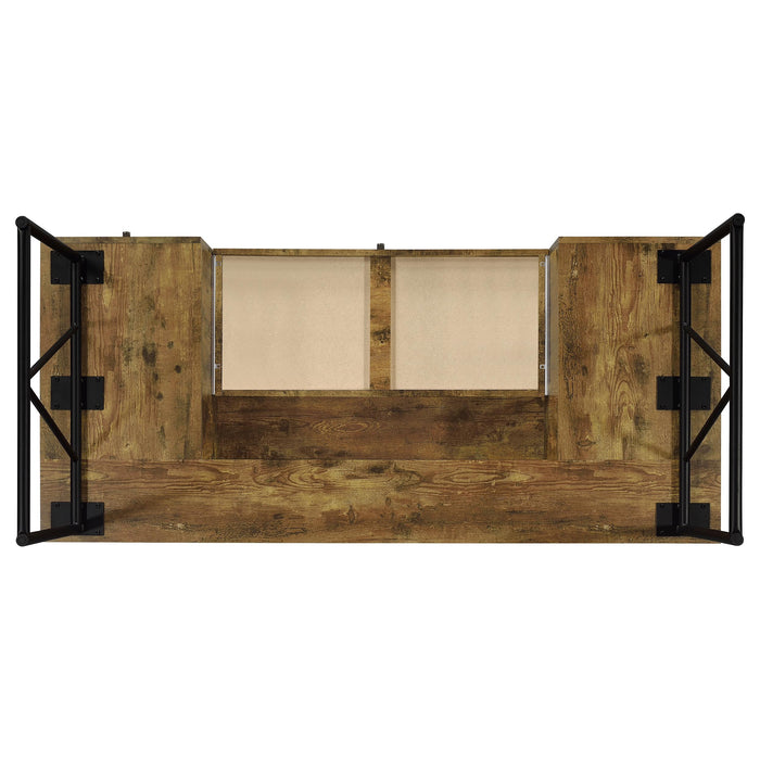 Analiese 63-inch 4-drawer Writing Desk Rustic Nutmeg