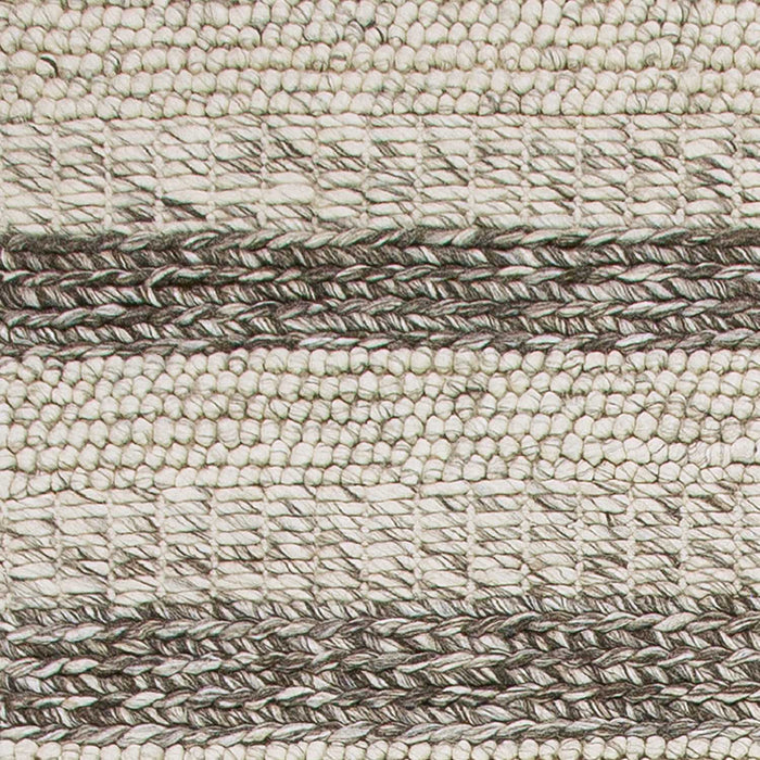 8' x 10' Hand Woven Knobby Stripes Indoor Area Rug - Gray White
