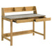 CoasterEveryday Besler 47-inch SmartTop writing desk with shelf in cement and natural finish