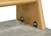 CoasterEveryday Besler 47-inch SmartTop writing desk with shelf in cement and natural finish