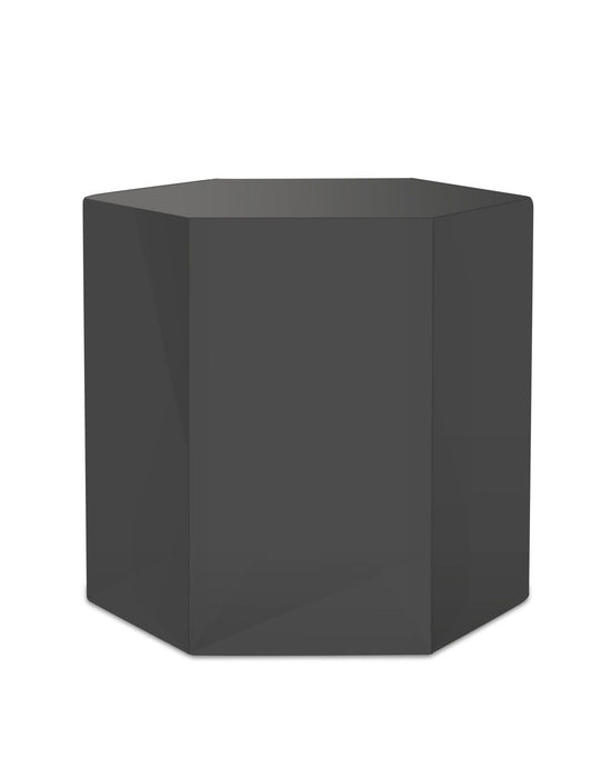 13" High Gloss Manufactured Wood Hexagon End Table - Gray