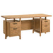 CoasterEveryday Roldan 69-inch computer desk in light ash with four drawers and a file drawer