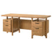 Roldan 69-inch 4-drawer computer desk with file drawer in light ash by CoasterEveryday