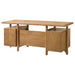 CoasterEveryday Roldan 69-inch computer desk in light ash with four drawers and a file drawer