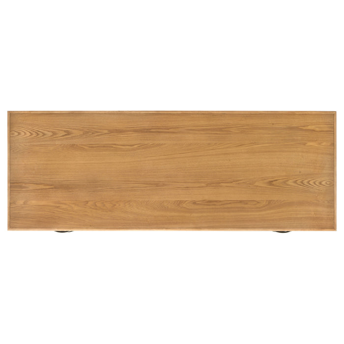 Roldan 69-inch 4-drawer Computer Desk with File Drawer Light Ash