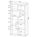 CoasterEveryday Theo 71-inch grey driftwood 6-shelf bookshelf, freestanding furniture piece