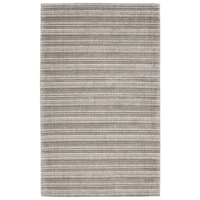 5' X 8' Striped Hand Tufted Area Rug - Gray And Ivory