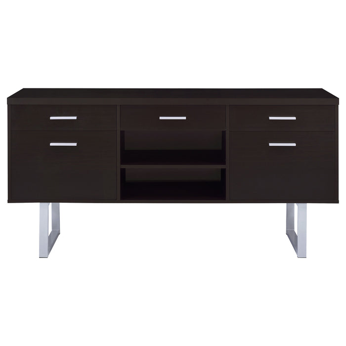 Lawtey 5-drawer Home Office Storage Credenza Cappuccino