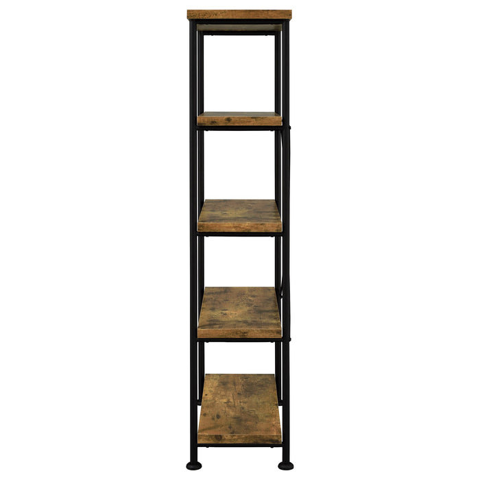 Analiese 2-piece Computer Desk Bookcase Set Rustic Nutmeg