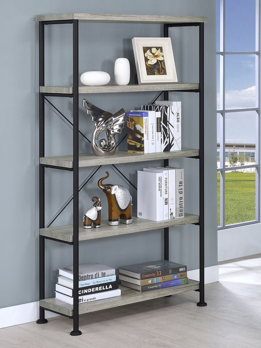 Analiese 63-inch 4-shelf Bookshelf Grey Driftwood
