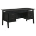 Black Goodson 64-inch 4-drawer double pedestal computer desk by CoasterEveryday