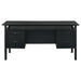Black Goodson 64-inch 4-drawer double pedestal computer desk by CoasterEveryday