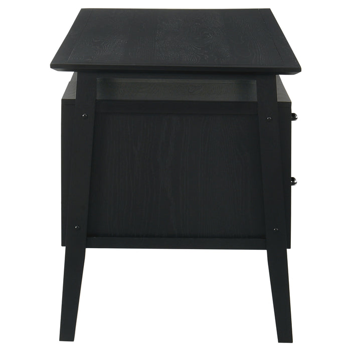Goodson 64-inch 4-Drawer Double Pedestal Computer Desk Black