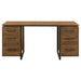 Berhalter 6-drawer double pedestal computer desk by CoasterEveryday with spacious desktop and file storage drawers