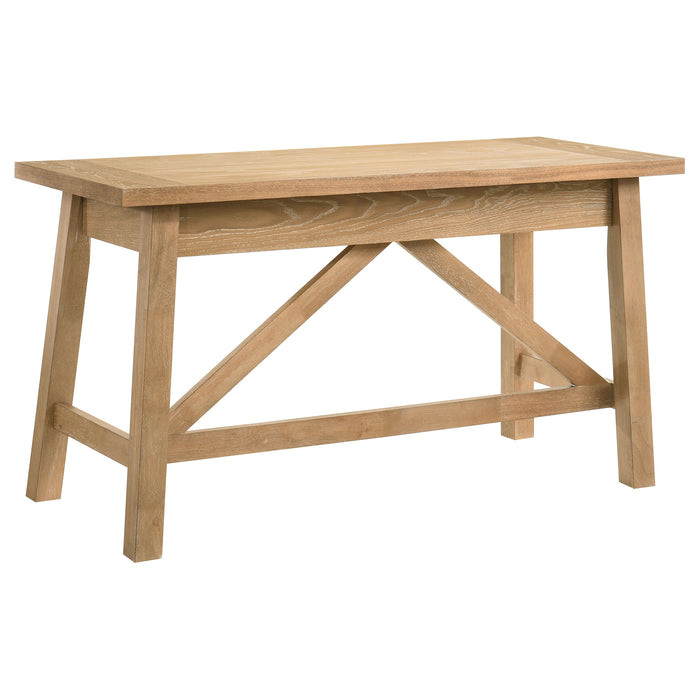 Fabian 54-inch 2-drawer Computer Writing Desk Distressed Light Brown