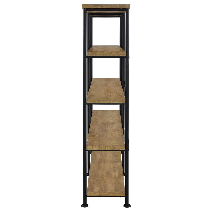 Analiese 63-inch 4-shelf Double Bookshelf Mango