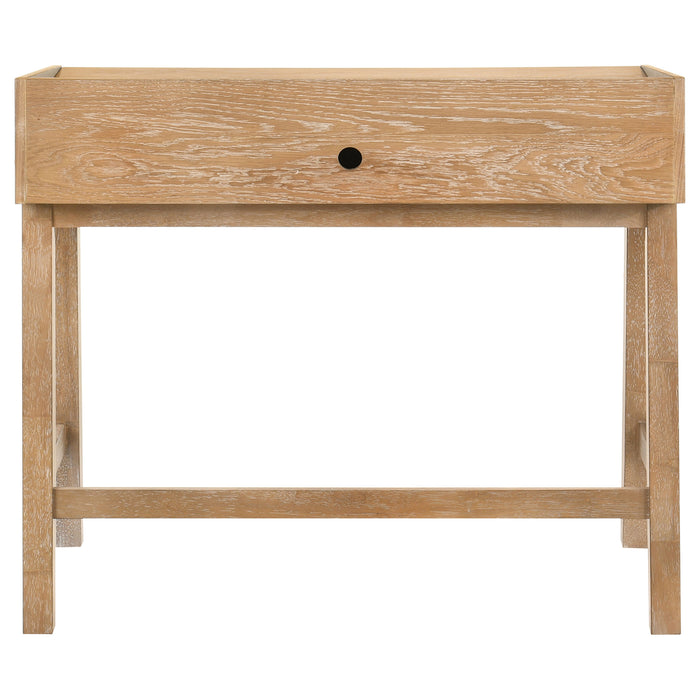 Fabian 38-inch Computer Desk with Keyboard Drawer Distressed Light Brown