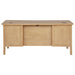 Vermes 66-inch 7-drawer computer desk with power outlet in light ash by CoasterEveryday