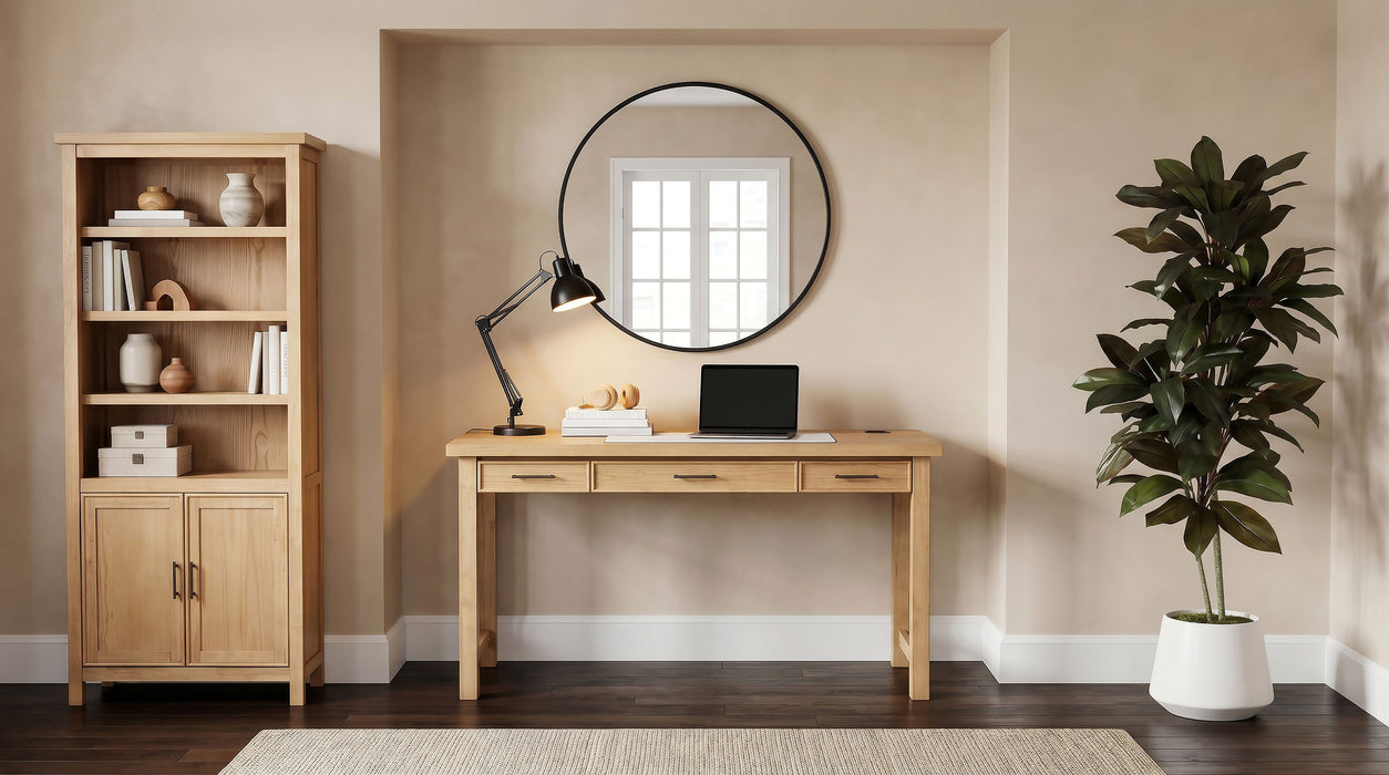Vermes 72-inch 2-door Home Office Cabinet Bookcase Light Ash