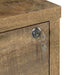 CoasterEveryday Westpark mango 3-shelf bookcase with USB port and lockable drawer