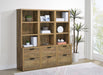 CoasterEveryday Westpark 3-shelf bookcase with USB port and lockable drawer in mango finish