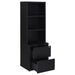 CoasterEveryday Westpark black 3-shelf bookcase with USB port and lockable drawer