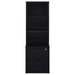 Westpark 3-shelf bookcase with USB and lockable drawer in black by CoasterEveryday