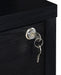 CoasterEveryday Westpark black 3-shelf bookcase with USB port and lockable drawer