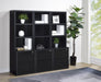 CoasterEveryday Westpark black 3-shelf bookcase with USB port and lockable drawer