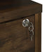 CoasterEveryday Westpark 3-shelf bookcase with USB port and lockable drawer in dark pine