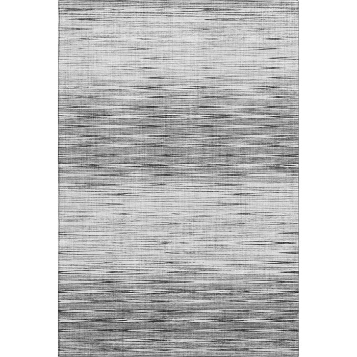 10' X 8' Transitional Abstract Washable Area Rug With UV Protection - Gray And Silver