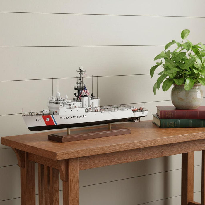 Hand Painted Model Boat (624389) - White