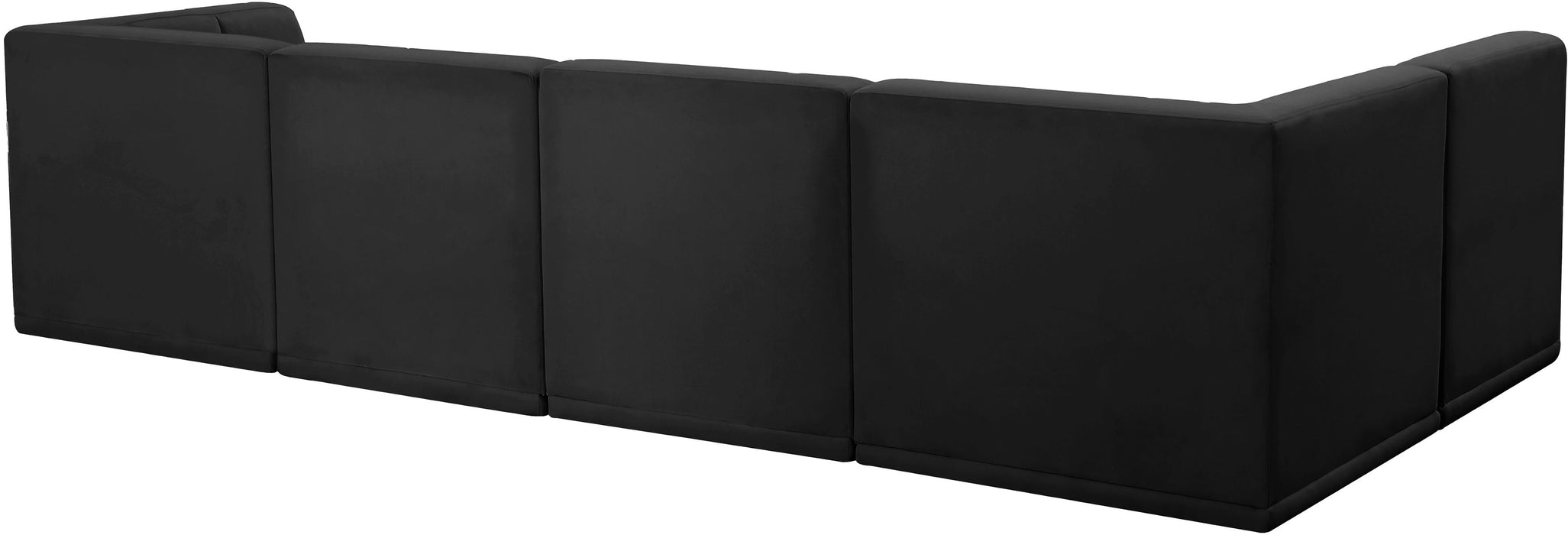 Relax - Modular Sectional 5 Piece - Black - Fabric