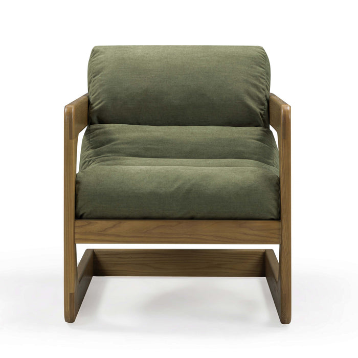 Palma - Upcycled Fabric Accent Chair - Green