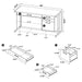 Whitewashed grey CoasterEssence Loomis 60-inch 4-drawer computer desk with spacious work surface and storage drawers